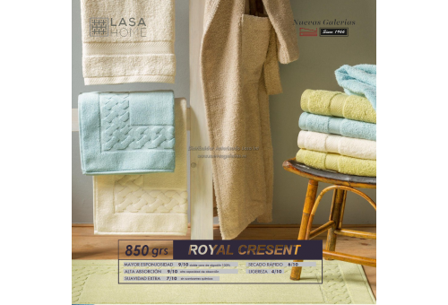 Tapis de bain 100% coton 850 g / m² Blanc | Royal Cresent