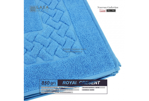 Tapis de bain 100% coton 850 g / m² Bleu ciel | Royal Cresent