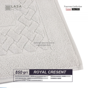 Tapis de bain 100% coton 850 g / m² Platine | Royal Cresent
