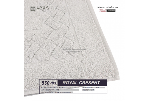 Tapis de bain 100% coton 850 g / m² Platine | Royal Cresent