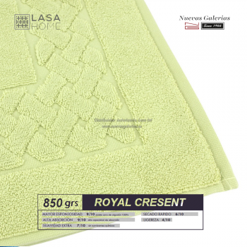 Tappeto bagno in spugna di cotone verde pastello 850 grammi | Royal Cresent