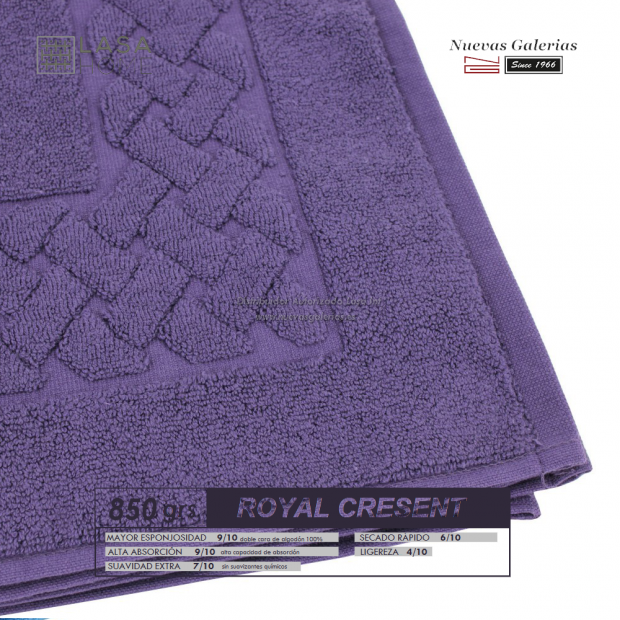 Tapis de bain 100% coton 850 g / m² Violet prune | Royal Cresent