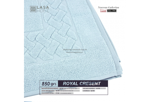 Tapis de bain 100% coton 850 g / m² Bleu pâle | Royal Cresent