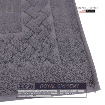 100% Baumwolle Badteppich 850 g / m² Stahlgrau | Royal Cresent