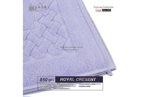 Tapis de bain 100% coton 850 g / m² Bleu lavande | Royal Cresent
