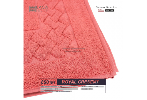 Tappeto bagno in spugna di cotone Terracotta rossa 850 grammi | Royal Cresent