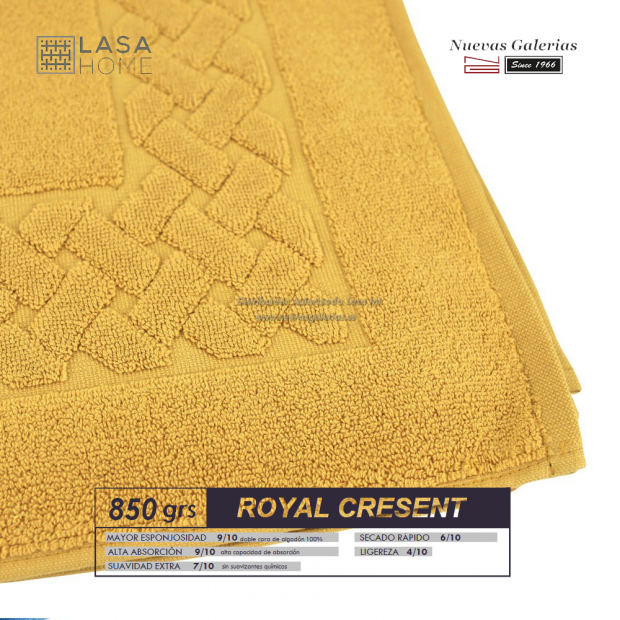Alfombra de Baño Algodón 850 g / m² Amarillo Quartz | Royal Cresent