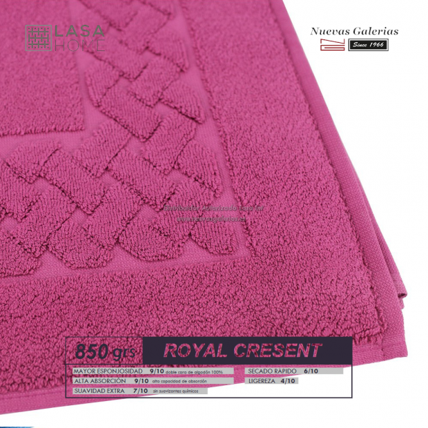 Tapis de bain 100% coton 850 g / m² Rose Vin | Royal Cresent