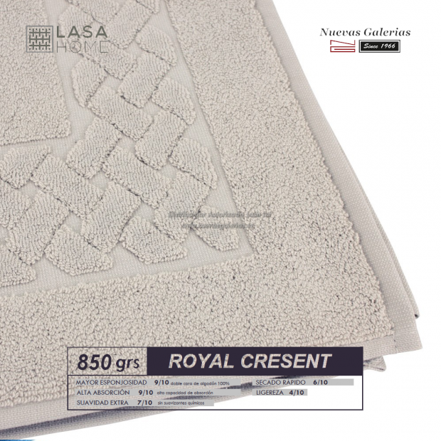 100% Cotton Bath Mat 850 gsm Gray beig | Royal Cresent