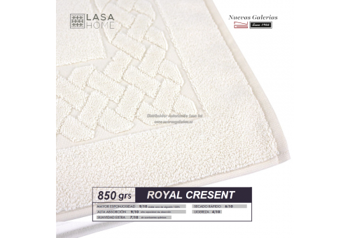 Tapis de bain 100% coton 850 g / m² Blanc Crème | Royal Cresent