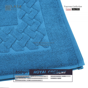 Tapis de bain 100% coton 850 g / m² Bleu mer | Royal Cresent