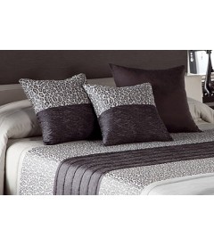 CIRANOCASA Couvre-lit printemps-été pour lit double 260 x 280 cm Chic Gris coton piqué jacquard Fabriqué en Italie SX 