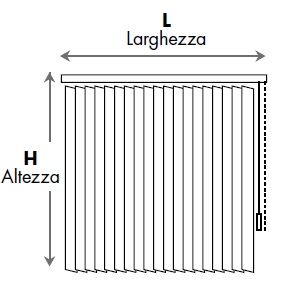 dimensioni tenda Verticale Bandalux